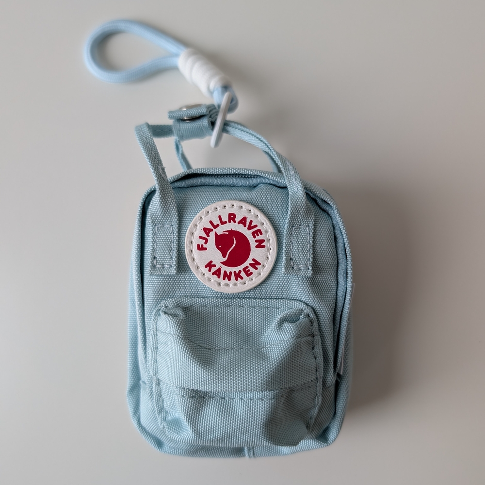 (New) Fjällräven Kånken X Chagee Cross Over Light Blue Pouch/Bag Charm/ Keychain